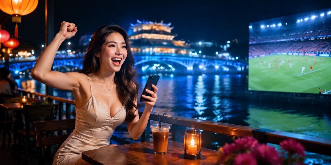 Người dùng ở Huế xem game casino trên laptop trong quán cà phê